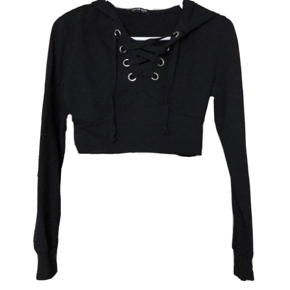 Fashion Nova Cropped Hoodie - Picture 2 of 3